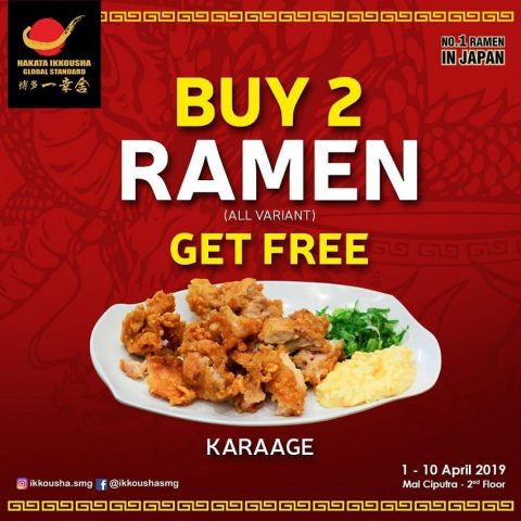 Hakata Ikkousha - Buy 2 Ramen Get Free Karaage